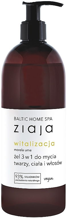 Гель 3 в 1 для мытья лица, тела и волос - Ziaja Baltic Home Spa Witalizacja — фото N1