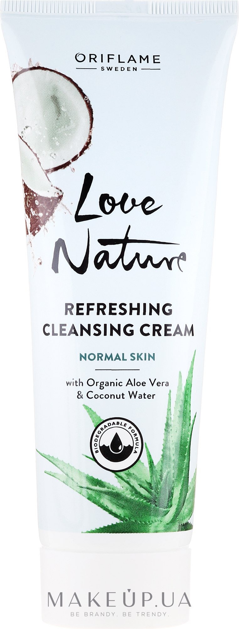 Очищающий крем для лица с органическим алоэ и водой - Oriflame Love Nature Refreshing Cleansing Cream — фото 125ml