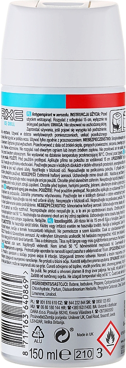 Антиперспирант - Axe Ice Chill Dry Anti-Perspirant 48H — фото N2