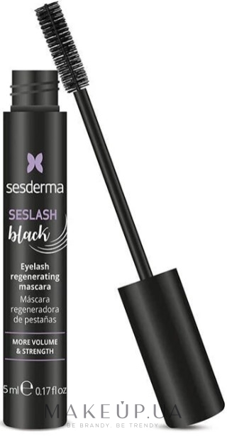 Відновлювальна туш для вій - SesDerma Laboratories Seslash Black Eyelashes Regenerating Mascara — фото Black