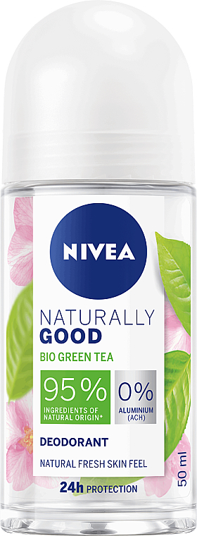 Роликовий дезодорант - NIVEA Naturally Good Deodorant Roll-on Bio Green Tea — фото N1