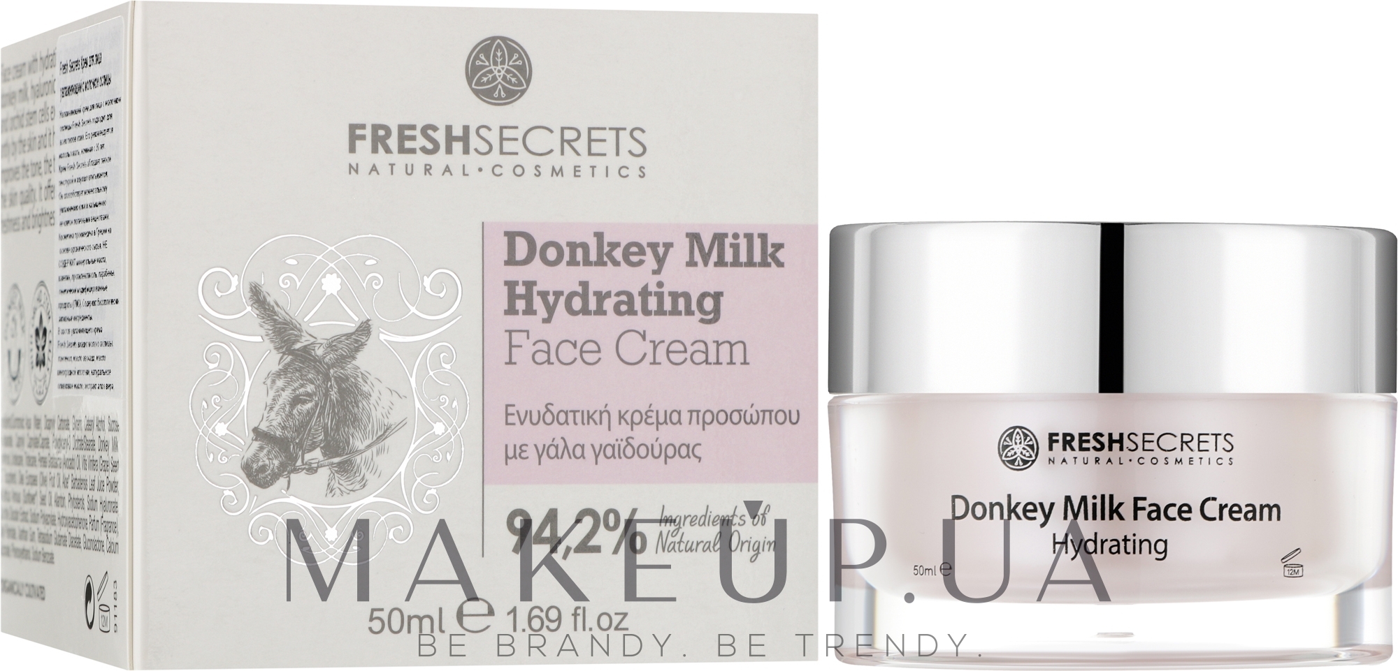 Крем для обличчя "Зволожувальний" з ослиним молоком - Madis Fresh Secrets Donkey Milk Hydrating Face Cream — фото 50ml