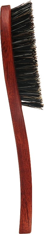 Гребінець з дерев'яною ручкою середній овальний з бубінги з посиленою щетиною кабана - 3ME Maestri Classic — фото N2