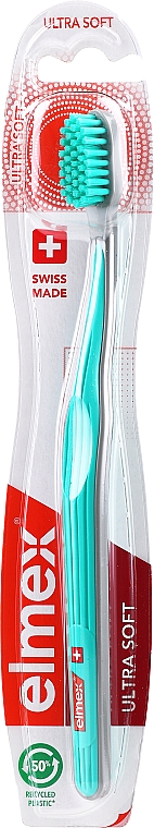 Зубная щетка, ультра мягкая, бирюзовая - Elmex Swiss Made Ultra Soft Toothbrush — фото N1