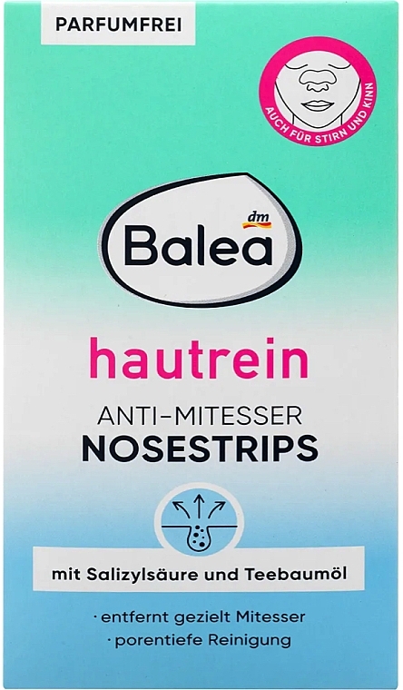 Носовые полоски против черных точек - Balea Hautrein  — фото N1
