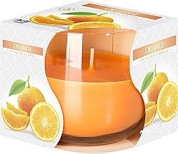Ароматична свічка "Апельсин" у склянці - Bispol Scented Candle — фото N1
