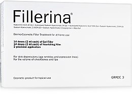 Дермато-косметична система, рівень 3 - Fillerina Dermo-Cosmetic Filler Treatment Grade 3 (gel/28ml + cr/28ml + applicator/2шт) — фото N1