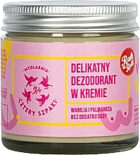 Парфумерія, косметика Дезодорант-крем із запахом ванілі та пальмарози - Cztery Szpaki
