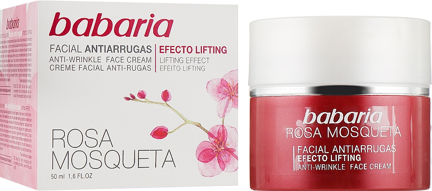 Увлажняющий крем для лица - Babaria Rosa Moisturising Face Cream SPF15 — фото N1