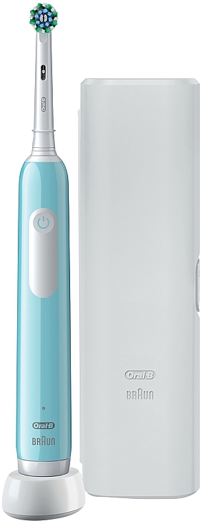 Електрична зубна щітка, з футляром, блакитна - Oral-B Pro Series 1 Carribean Blue + Case — фото N4