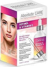 Сыворотка-бустер для век - Absolute Care Retinol Vitamin C Eye Serum Booster — фото N1