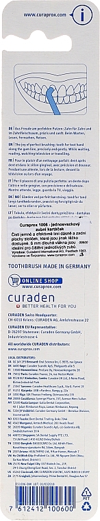 Монопучкова зубна щітка "Single CS 1006", світло-блакитна з рожевим - Curaprox — фото N2
