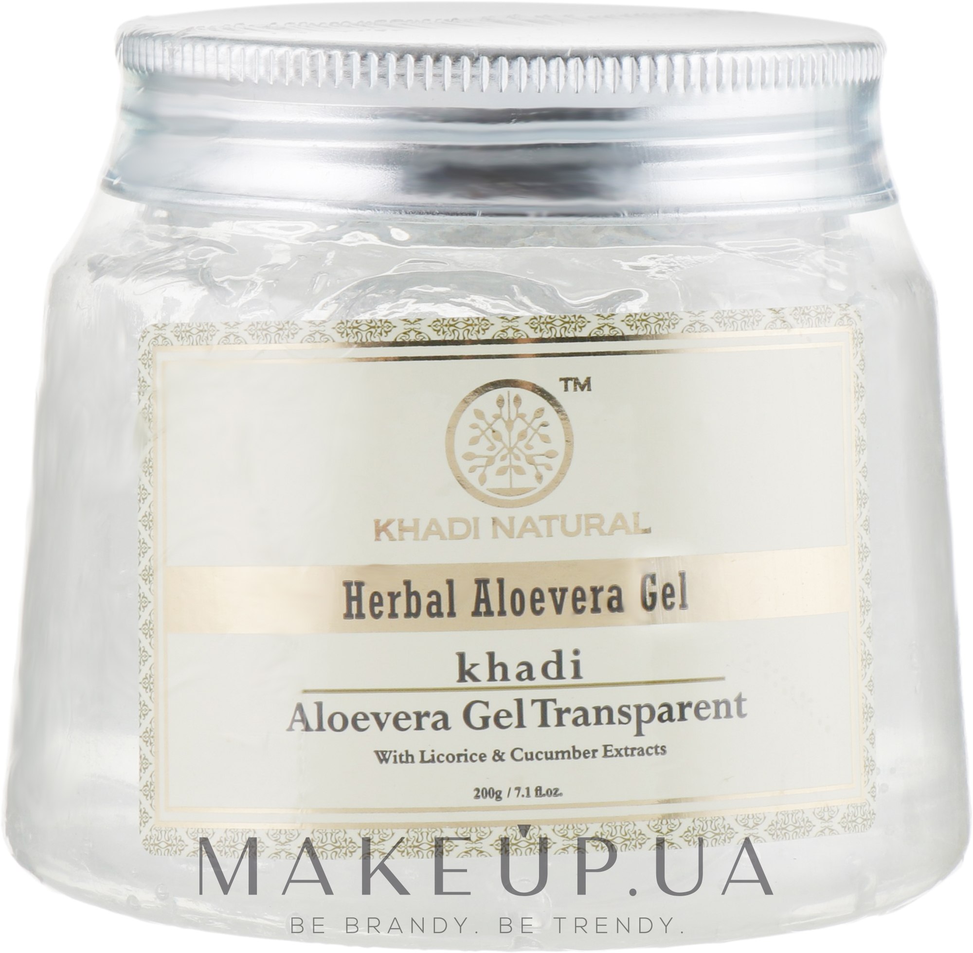 Універсальний гель для тіла і волосся "Алое вера" - Khadi Natural Herbal Aloevera Gel Transparent — фото 200g