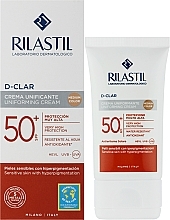 Сонцезахисний крем для шкіри схильної до пігментації з SPF 50+ (медіум) - Rilastil Sun System D-Clar Uniforming Cream SPF50+ Medium — фото N2
