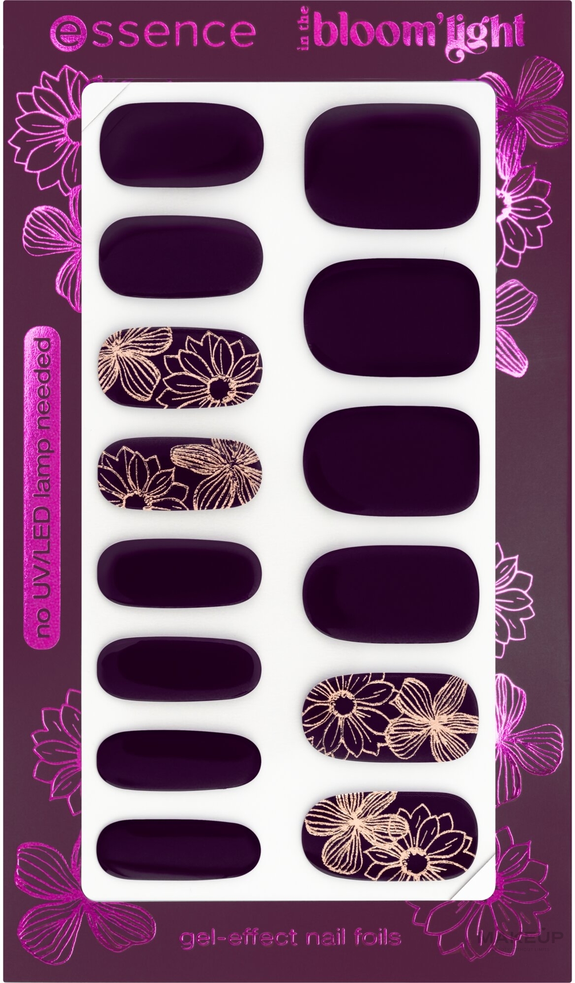 Фольга для дизайна ногтей - Essence In The Bloom'light Gel-Effect Nail Foils — фото 01 - Moonflowers Are My Favorite