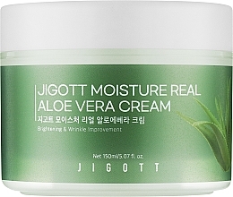 Зволожувальний крем для обличчя з алое - Jigott Moisture Real Aloe Vera Cream — фото N1