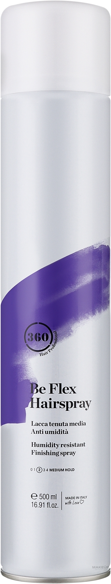 Лак средней фиксации для укладки волос - 360 Be Flex — фото 500ml