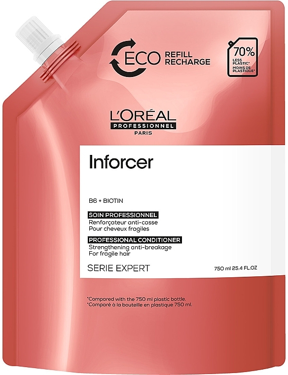 Зміцнювальний кондиціонер для волосся - L'Oreal Professionnel Serie Expert Inforcer Strengthening Anti-Breakage Conditioner Eco Refill (змінний блок) — фото N1