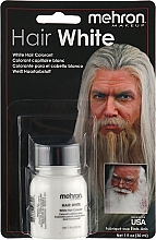 Краска для волос - Mehron MAKEUP Hair White With Brush — фото N1
