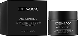 Нічний заповнювальний ліфтинг-крем із пептидами - Demax Age Control Ultra-Lifting Night Cream Peptide Filler — фото N2