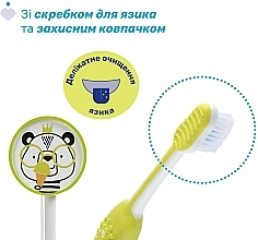 Набір зубних щіток на присоску, 3-6 років, рожева та жовта - Chicco Milk Teeth (toothbrush/2pcs) — фото N6
