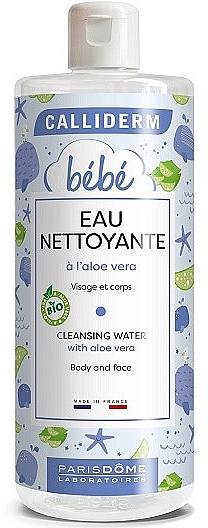 Детская очищающая вода с алоэ вера - Calliderm Bebe Cleasing Water Aloe Vera  — фото N1