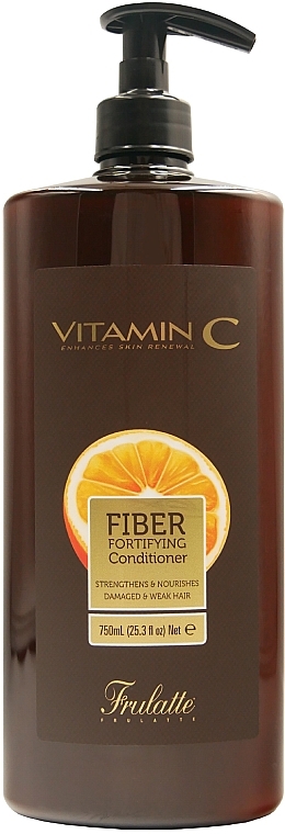 Зміцнювальний кондиціонер для ослабленого та пошкодженого волосся - Frulatte Vitamin C Fiber Fortyfing Conditioner — фото N1