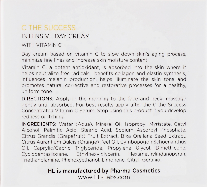 Интенсивный дневной увлажняющий крем с витамином C - Holy Land Cosmetics C the Success Intensive Day Cream — фото N3