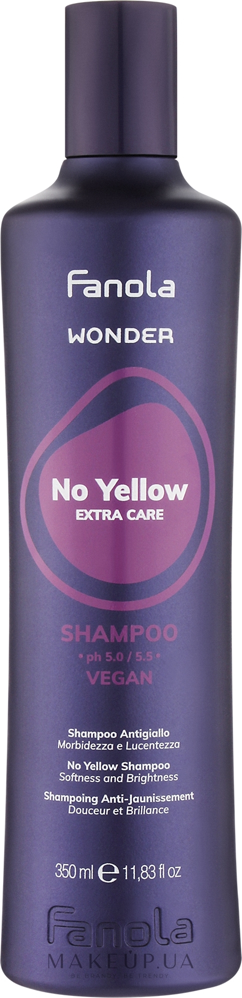 Шампунь антижелтый для волос - Fanola Wonder No Yellow Extra Care Shampoo — фото 350ml