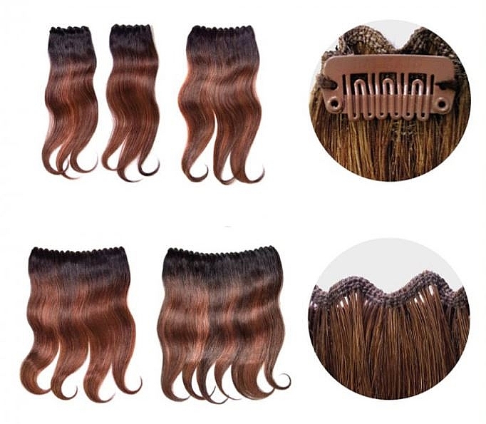 Пряди из натуральных волос, 40см - Balmain Paris Hair Couture Clip-In Weft Human Hair — фото N3