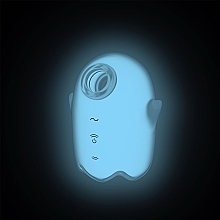 Вакуумний кліторальний стимулятор, що світиться, білий - Satisfyer Glowing Ghost White — фото N5