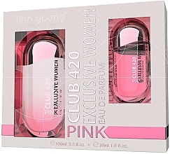 Духи, Парфюмерия, косметика Linn Young Club 420 Exclusive Pink Women - Набор (edp/100ml + edp/30ml)