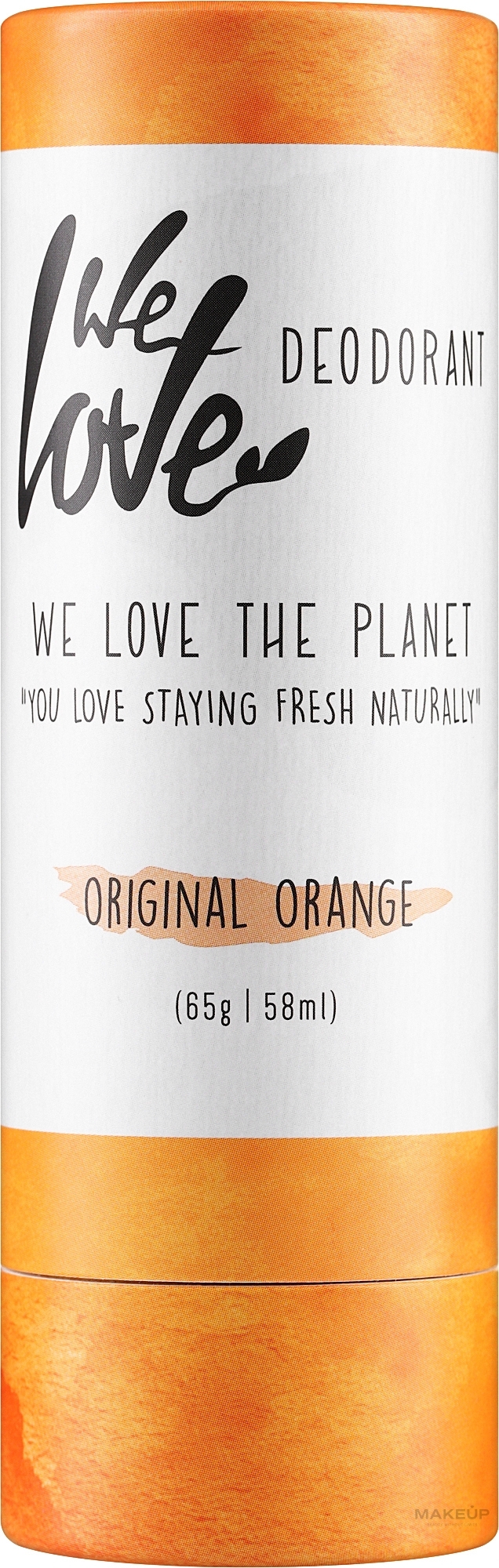 Твёрдый дезодорант "Апельсин" - We Love The Planet Original Orange Deodorant Stick  — фото 65g