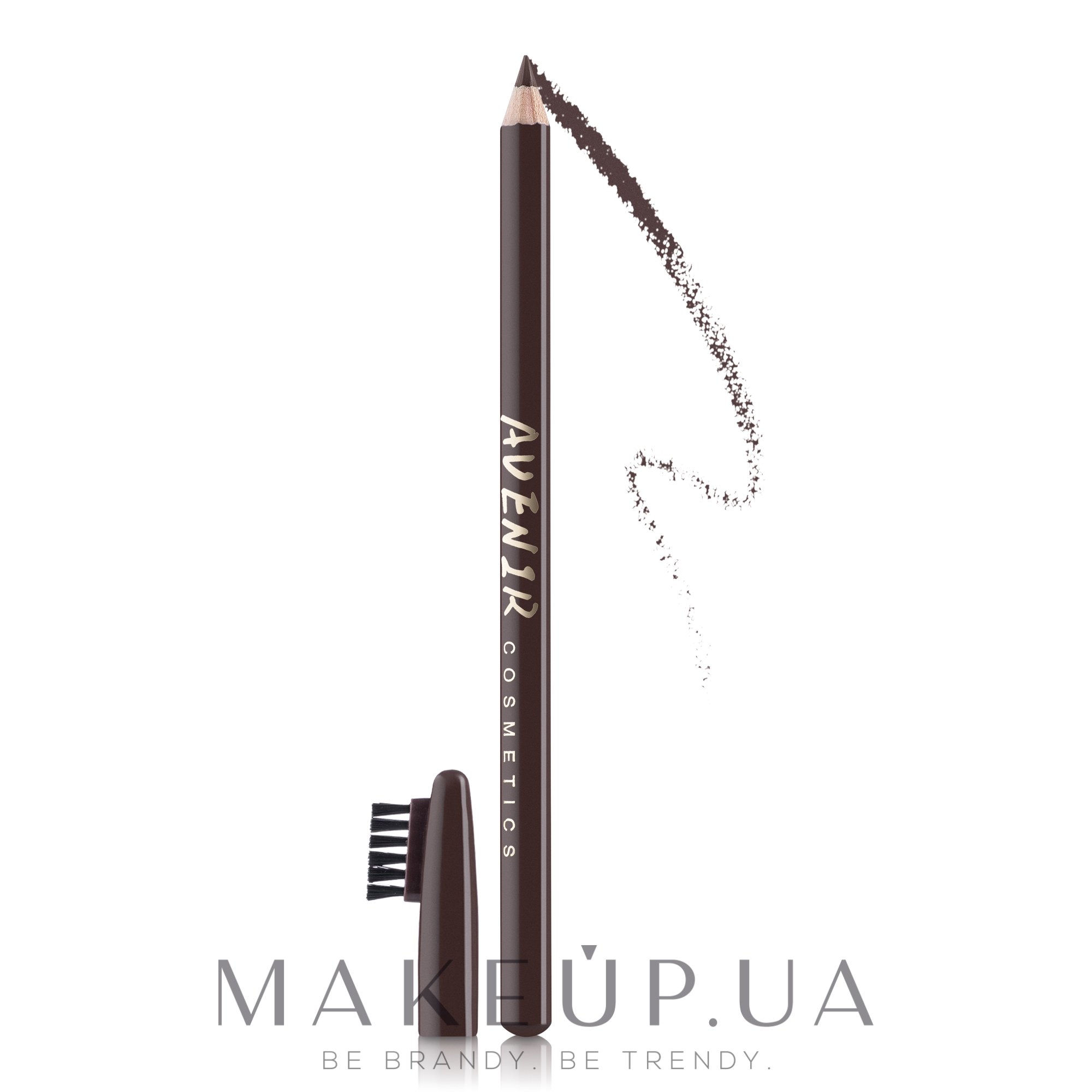 Олівець для брів - Avenir Cosmetics Premium Eyebrow Pencil — фото 111 - Графитово-коричневый