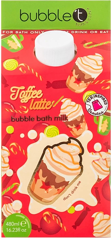 Молочко-пена для ванны "Латте" - Bubble T Toffee Latte Bubble Bath Milk — фото N1
