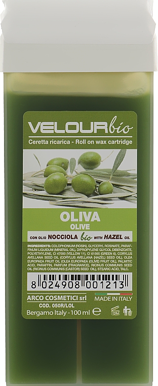 Віск у касеті "Олива" - Arcocere Velour Bio Wax — фото N1
