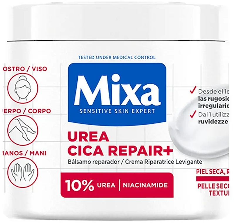 Крем для лица и тела - Mixa Urea Cica Repair+ — фото N1