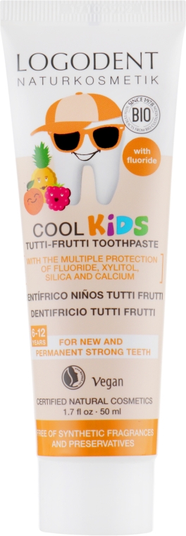 Гель зубной для детей Тутти-Фрутти - Logona Cool Kids Tutti Frutti Toothpaste — фото N1