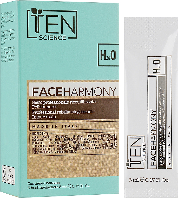 Балансирующая сыворотка для проблемной кожи - Ten Science Face Harmony Professional Rebalancing Serum For Impure Skin — фото N1