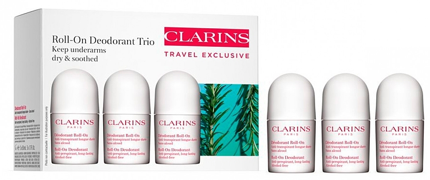 Набор дезодорантов - Clarins Trio Gentle Care Roll-On Deodorant (deo/3x50ml) — фото N1