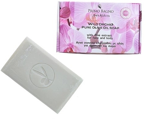 Тверде оливкове мило "Дика орхідея" - Primo Bagno Wild Orchid Pure Olive Oil Soap — фото N1