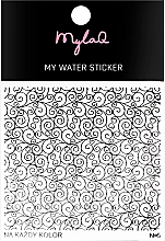 Парфумерія, косметика Наклейки для нігтів 6 "Срібні візерунки" - MylaQ My Water Sticker