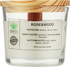 Духи, Парфюмерия, косметика Аромасвеча "Rose&Wood", в стакане - Purity Candle