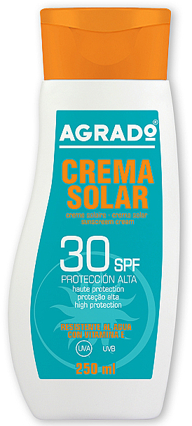 Сонцезахисний крем SPF30+ для тіла - Agrado Sun Solar Cream SPF30+ — фото N1
