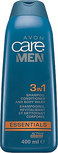 Шампунь-гель 3в1 - Avon Care Man Essentials Shampoo Conditioner And Body Wash — фото N3