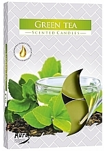 Парфумерія, косметика Набір чайних свічок "Зелений чай" - Bispol Green Tea Scented Candles