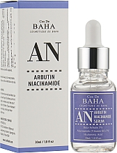 Сыворотка против пигментации с арбутином 5% и ниацинамидом 5% - Cos De BAHA Arbutin Niacinamide Serum — фото N2