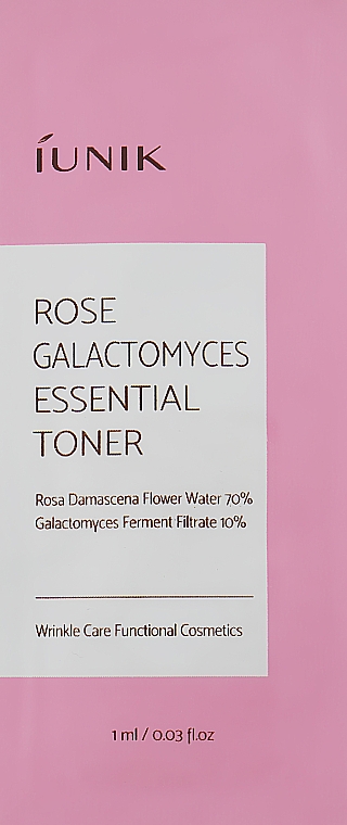 Увлажняющий тонер - iUNIK Rose Galactomyces Essential Toner (пробник) — фото N1