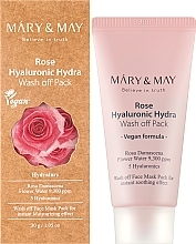 Очищающая маска с экстрактом розы и гиалуроновой кислотой - Mary & May Rose Hyaluronic Hydra Wash Off Pack — фото N2
