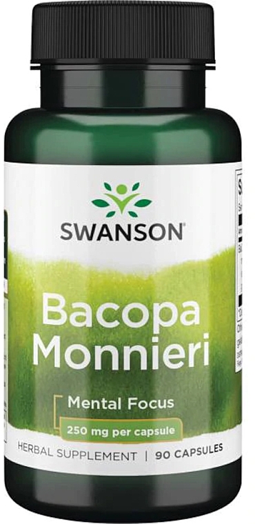 Трав'яна добавка "Бакопа Моньє" - Swanson Bacopa Monnieri Herbal Supplement 250 Mg — фото N1